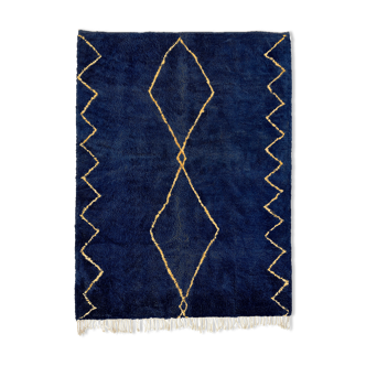 Modern Moroccan carpet dark blue