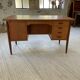 Scandinavian "boomerang" two-sided teak desk Midtjydsk Mobelfabrilk