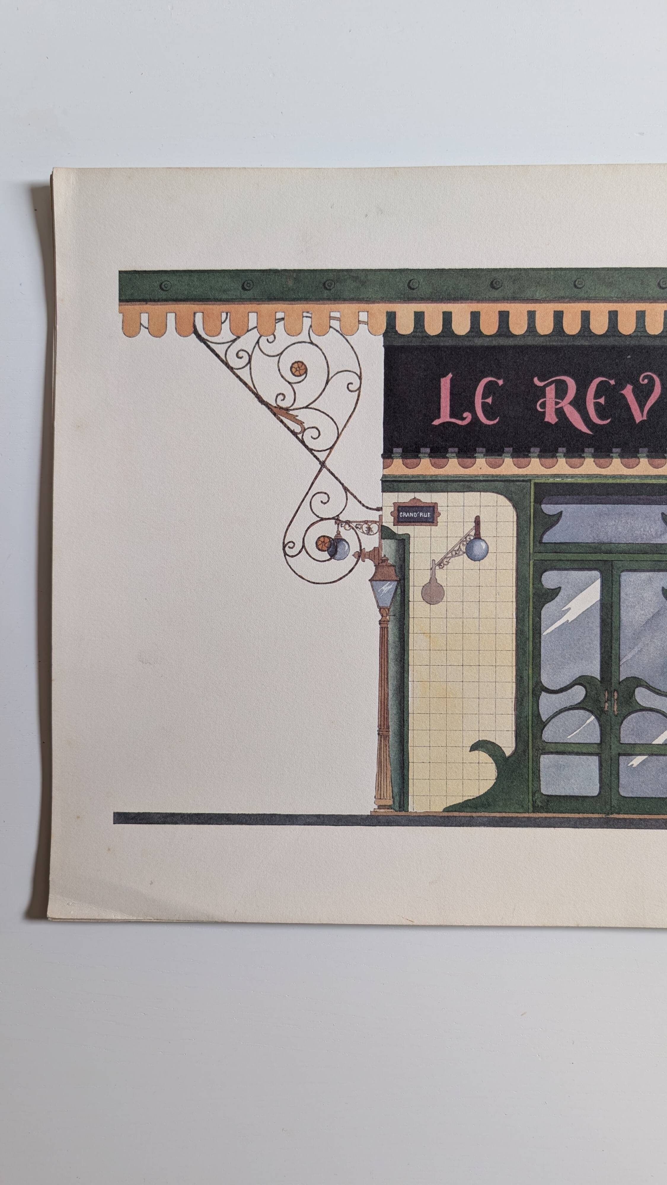 Lithograph "The Street Lamp" – Catherine d'Ortoli