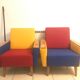 Paire de fauteuils années 50