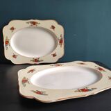 Set of two vintage English serving plates, Crown Ducal
