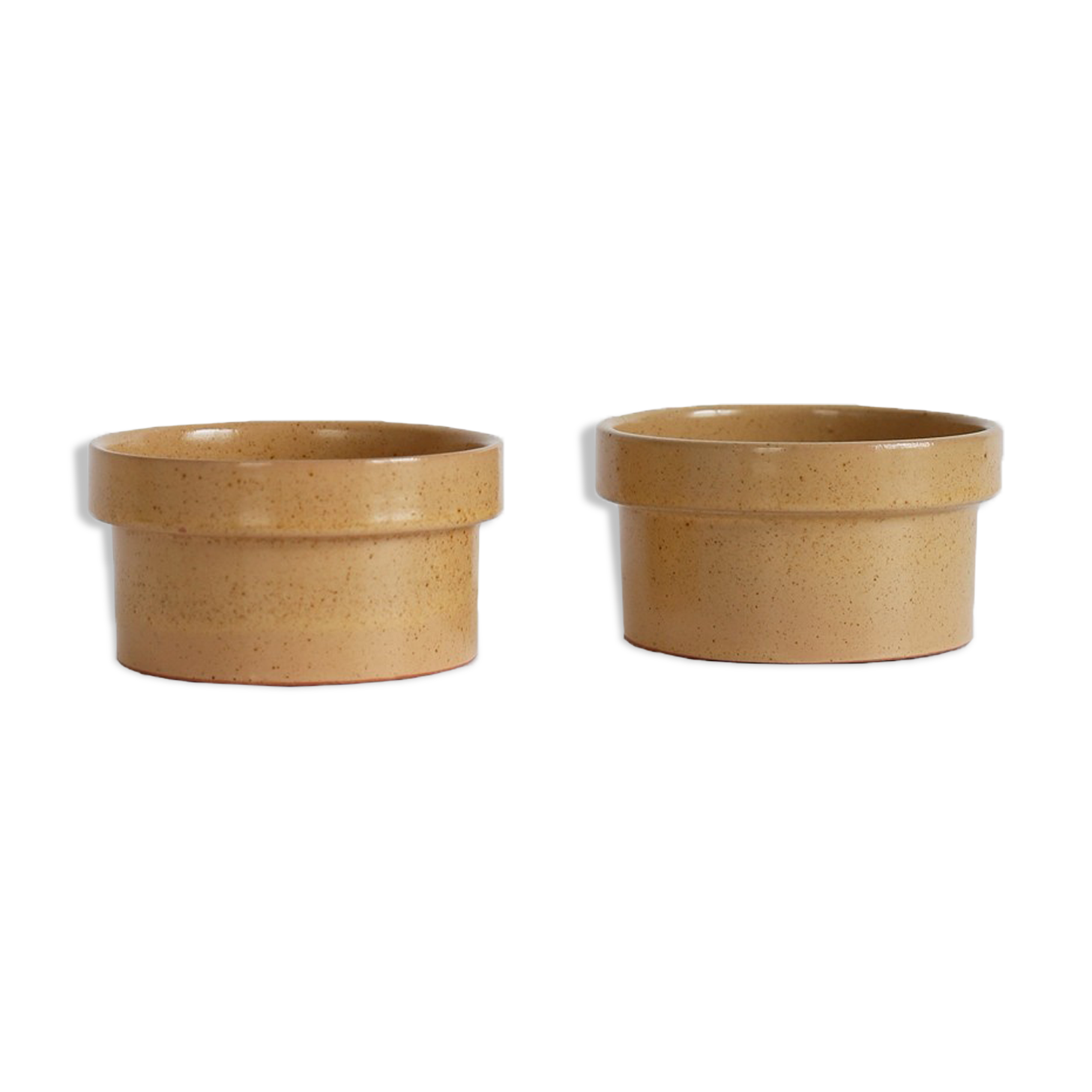 Set of 2 speckled pots