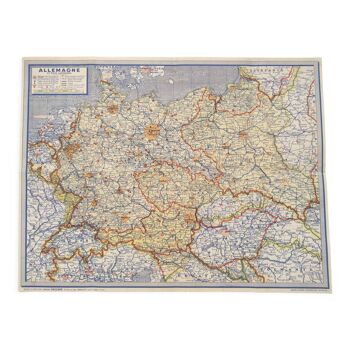Map Germany and Europe 40s