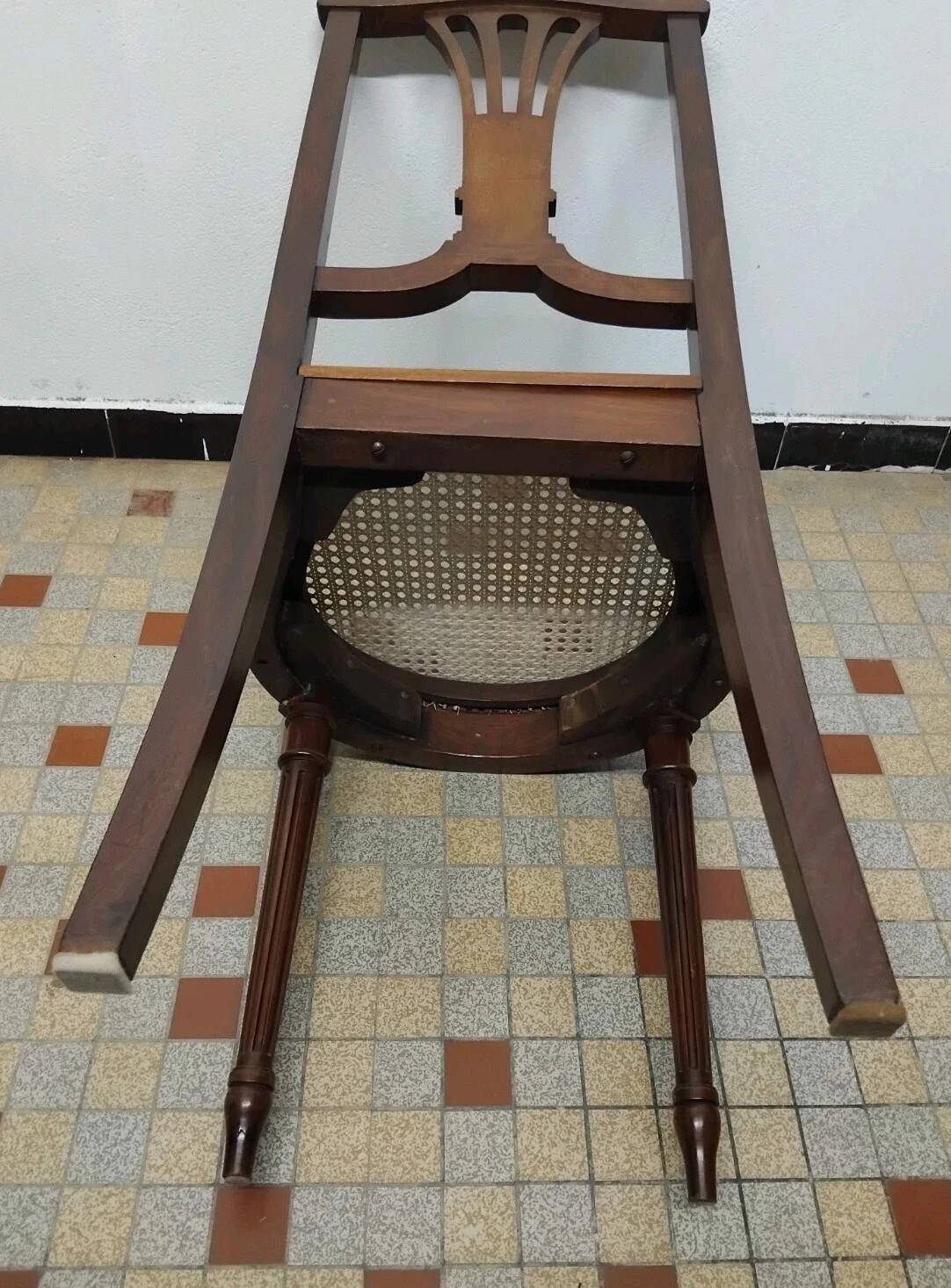 Antique Louis XVI Style Chair with Caned Seat