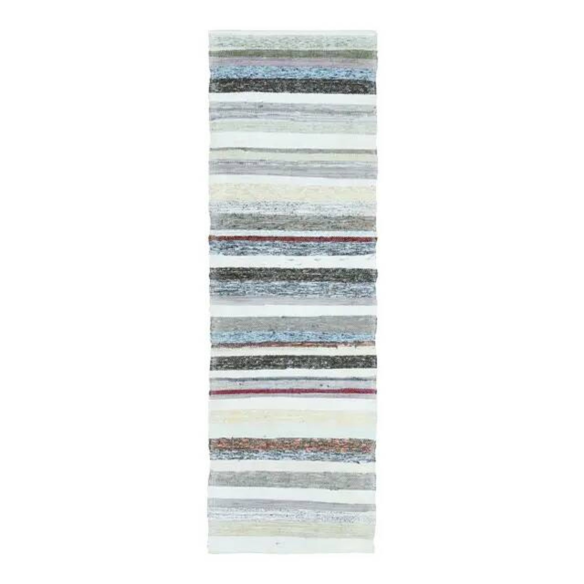 Vintage Turkish Hand-Knotted Wool Cotton White Kilim Runner Rug 60x196