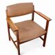 1960s Scandinavian armchair – rosewood, leather, vintage