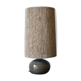 Sandstone and rattan lamp