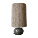 Lampe grès et rotin