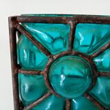 Vintage blown glass candle holder from the 60s/70s