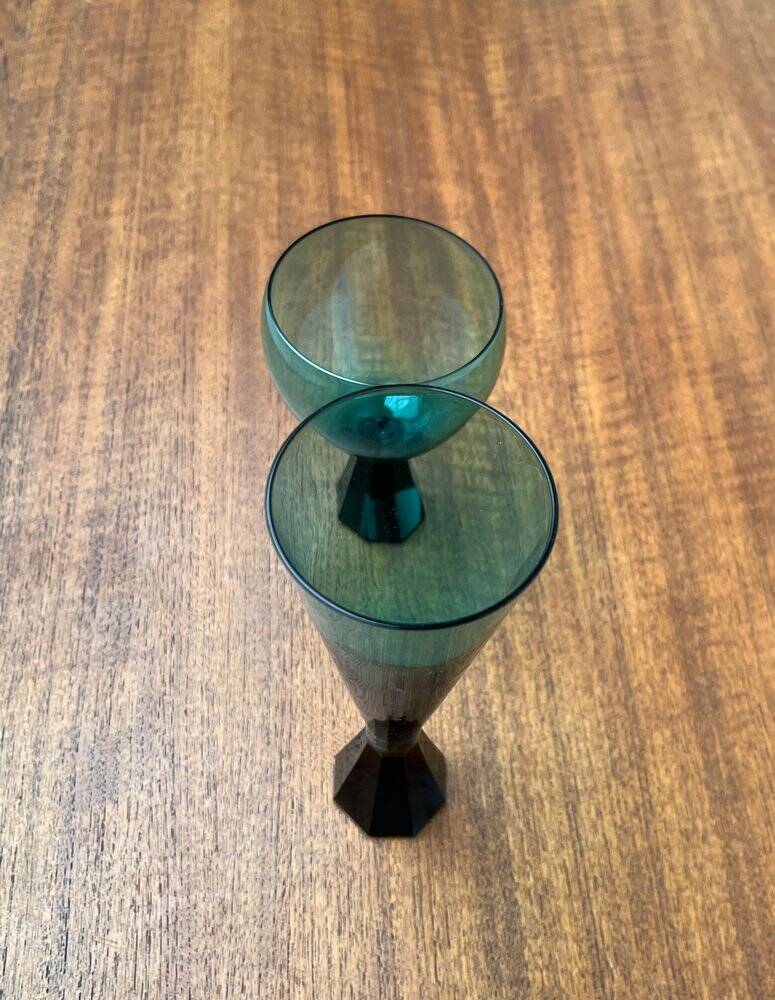 German drinking glasses from the mid-century by Karl Friedrich Glas, 1960s, set of 2.