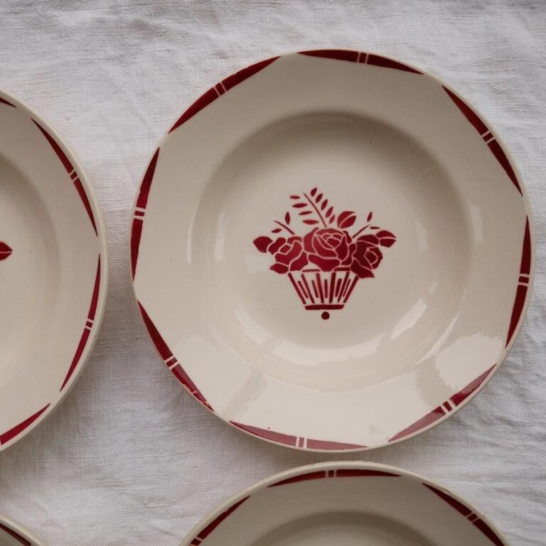 Set of 4 badonviller hollow plates