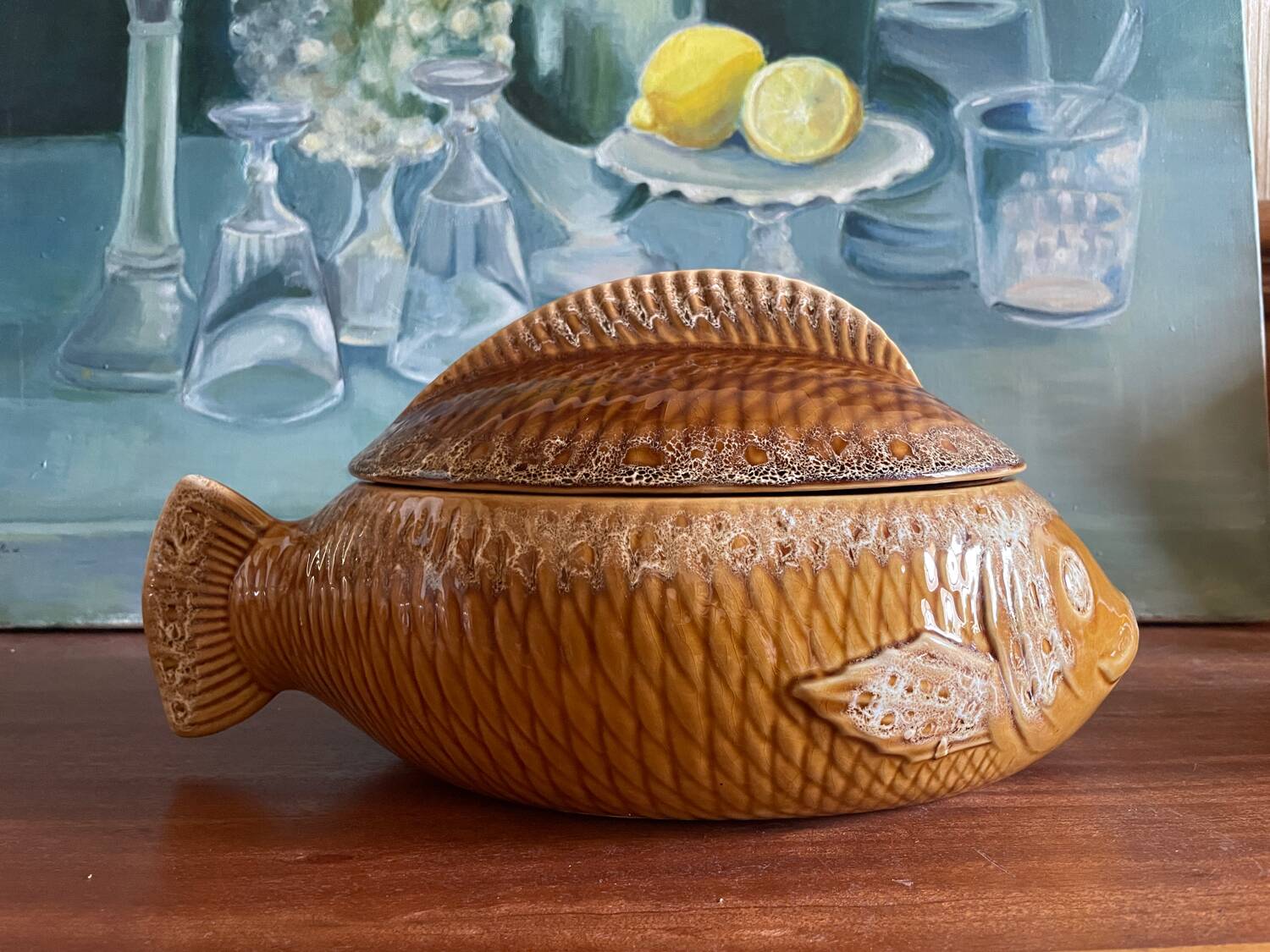 Soupière poisson Sarreguemines