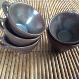 Series of 5 sandstone cups