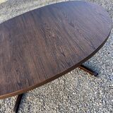 Vintage oval Baumann table in elm