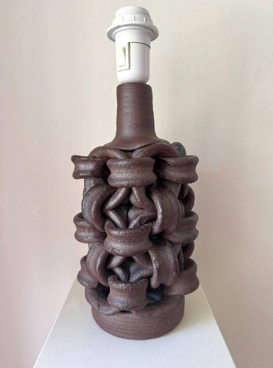 Danish studio pottery ceramic lamp, 1960s