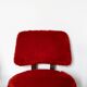 Set of 5 wooden chairs with red Pelfran moumoute