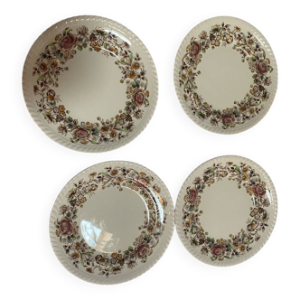 Lot de 4 assiettes à dessert Johnson Bross