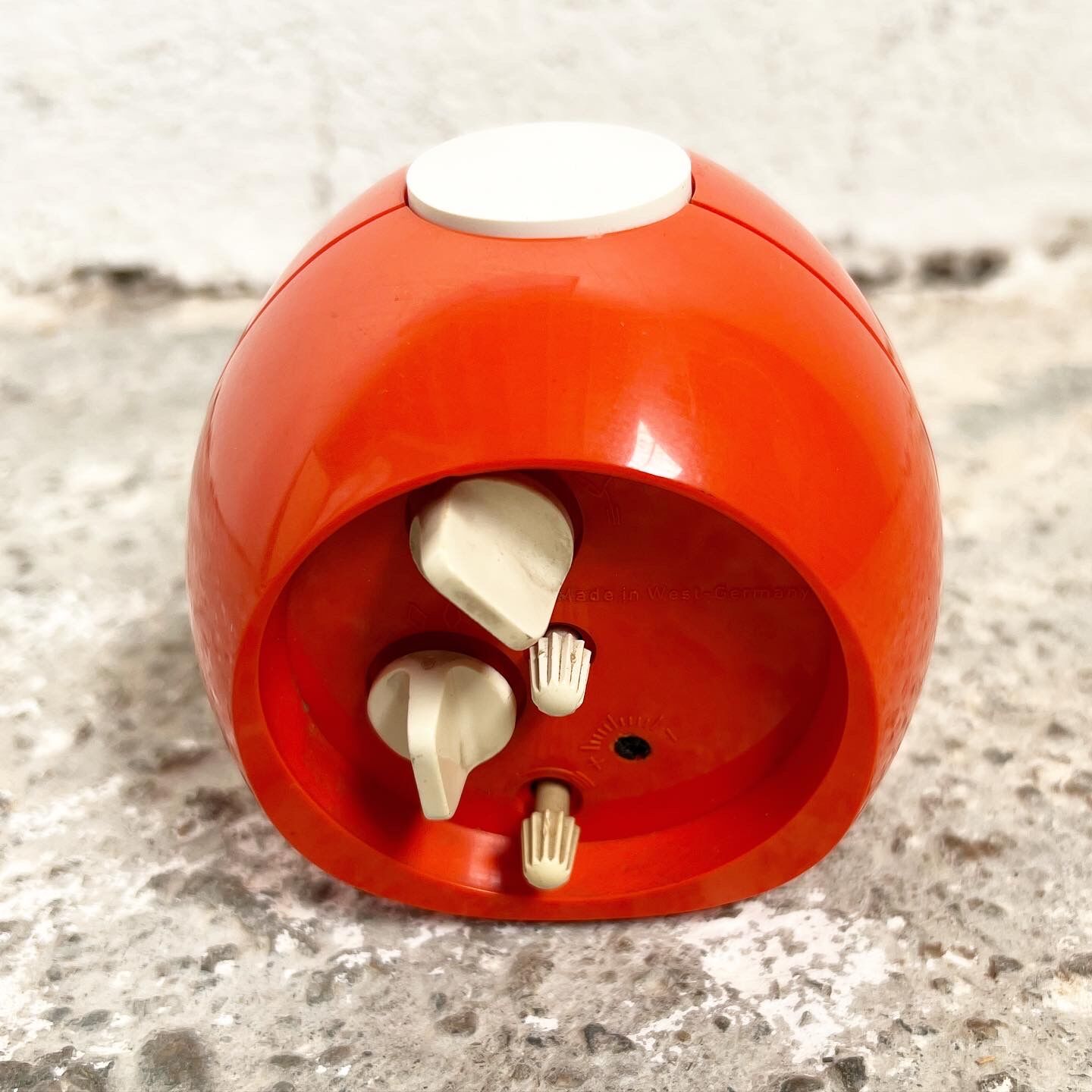 Vintage alarm clock Goldbühl orange