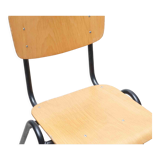 Vintage stackable chair eromes F4 beech anthracite