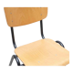 Chaise vintage empilable eromes F4 hêtre anthracite
