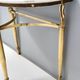Pair of Nightstands / Console Tables with Marble Tops and Brass Legs, Italy