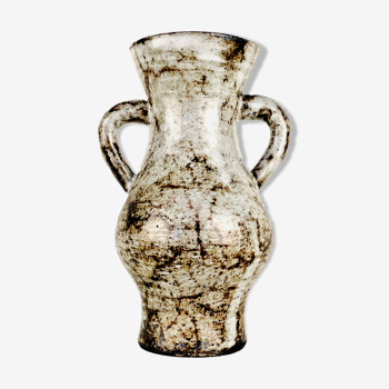 Vase à anses en céramique par Jean Derval, Vallauris, France, 1950's