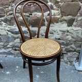 Set of 6 Thonet Fischel restaurant bistro chairs mismatch curved wood