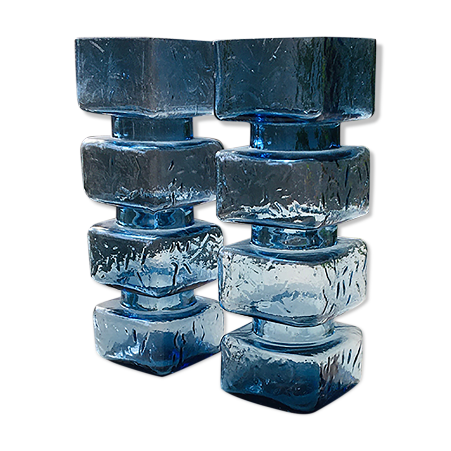 Duo high vases Pala by Helena Tynell for Riihimäki Finland