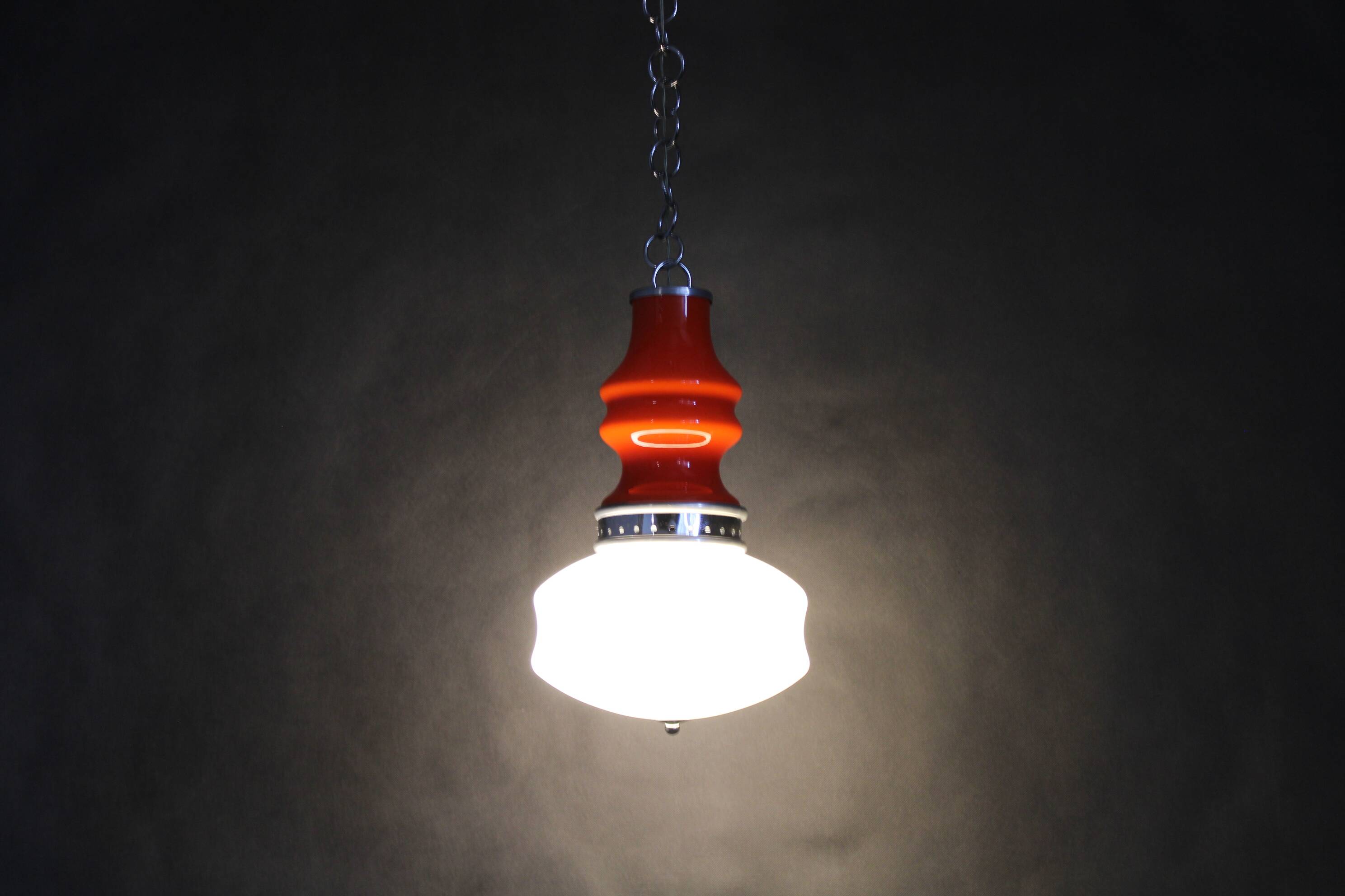 1970s Glass Pendant ,Italy