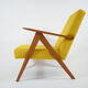 Scandinavian armchair, 60s, fully restored, yellow fabric