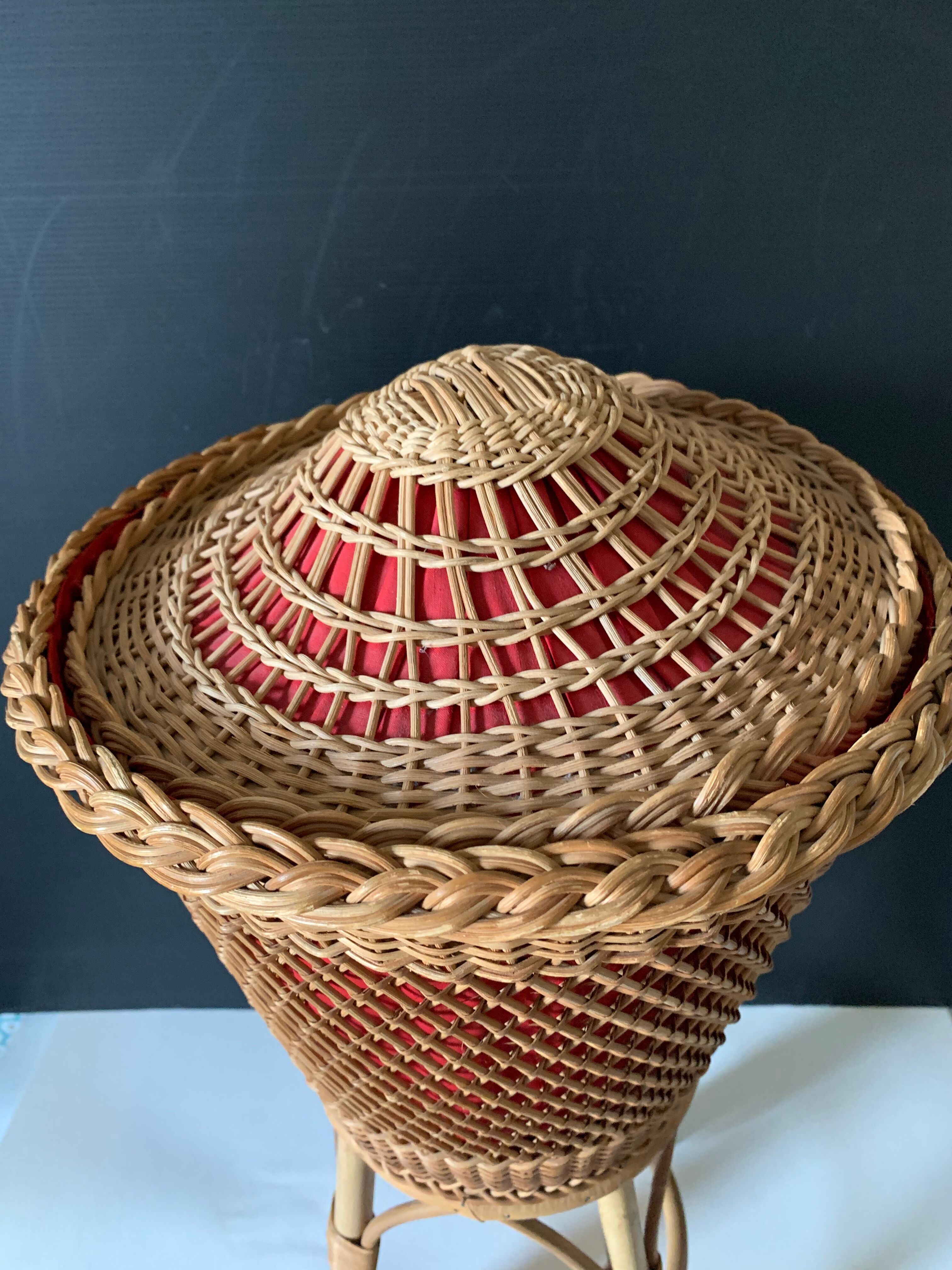 Worker wicker plant holder
