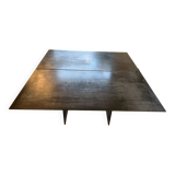 Brutalist design square table in steel