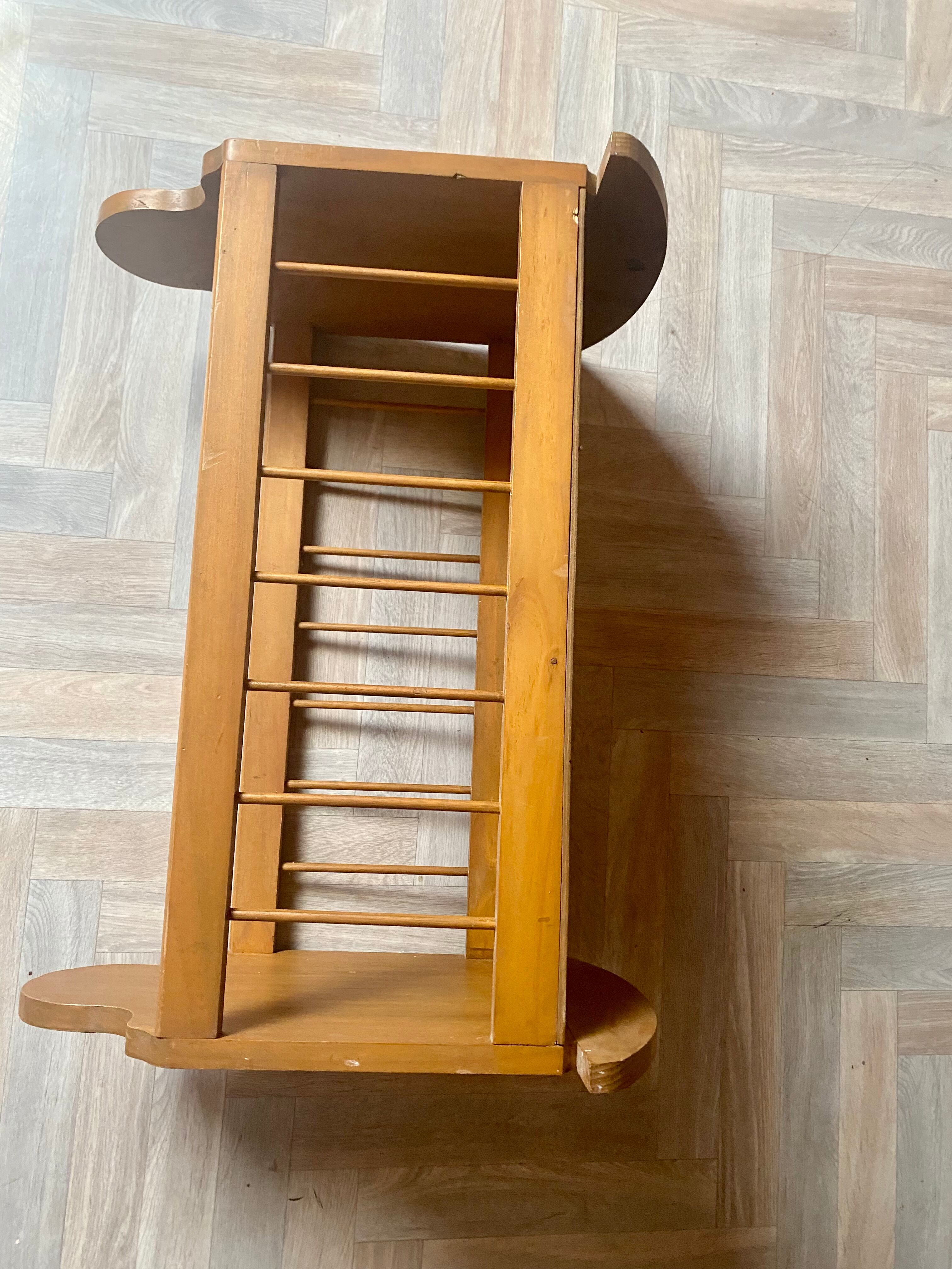 Vintage wooden rocking bed