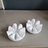 Pair of Bavarian porcelain candlesticks, Seltmann Weiden