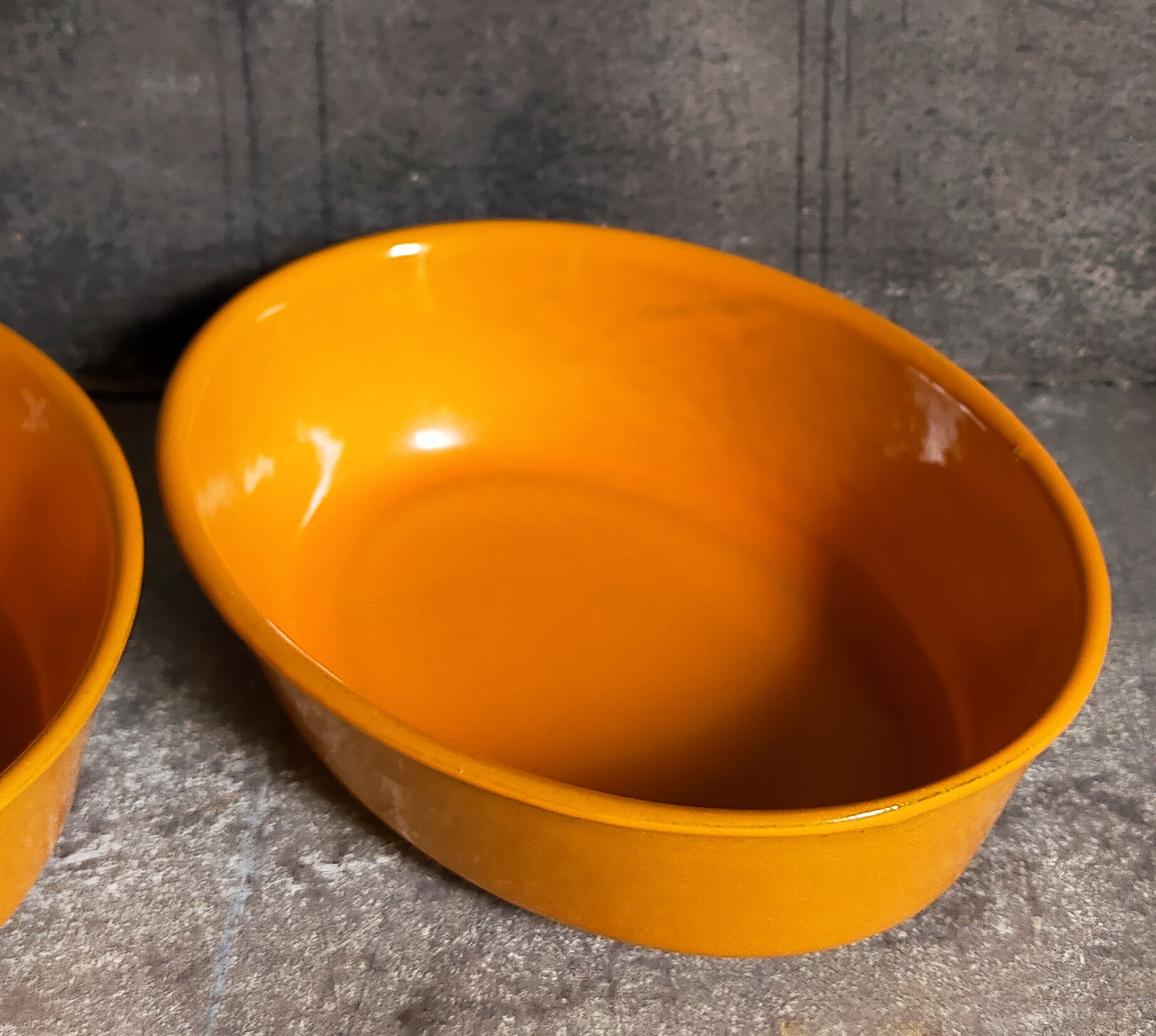 Duo of enamelled cast iron dishes Made in France LE CREUSET vintages
