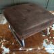 Velvet pouf adjustable footrest