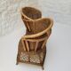 Vintage rattan confidant sofa