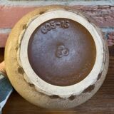 Scheurich 605-16 Brown-Beige Vase or Pot with Handle, West German Mid-Century Ceramics