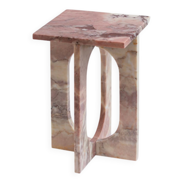 Table d'appoint en marbre rose ''BOND