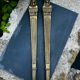2 bronze Art Nouveau furniture ornaments