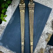 2 ornements pour meuble en bronze Art Nouveau