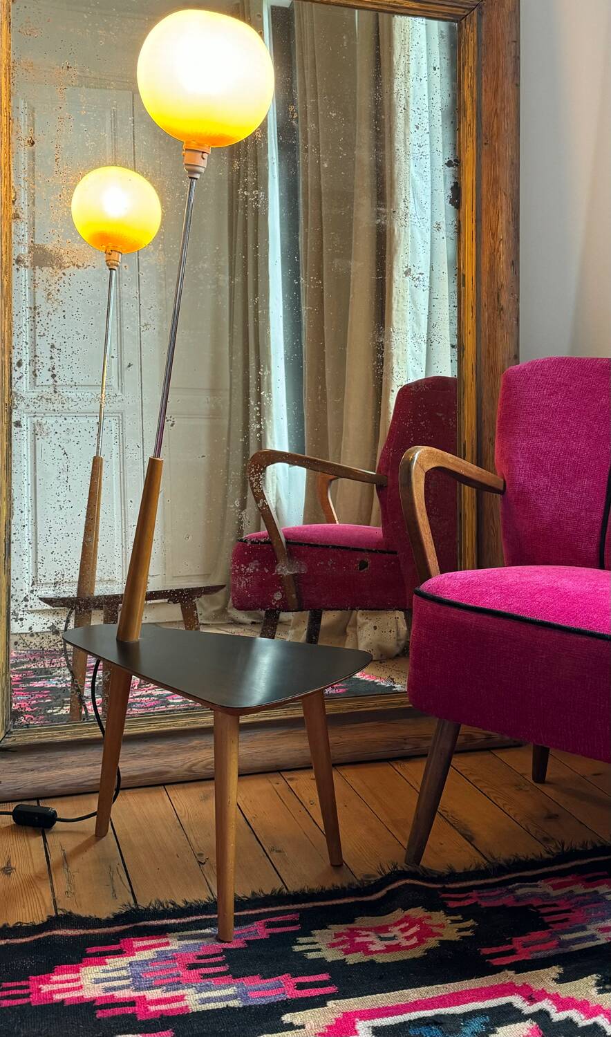 Vintage tripod reading lamp, circa 1960