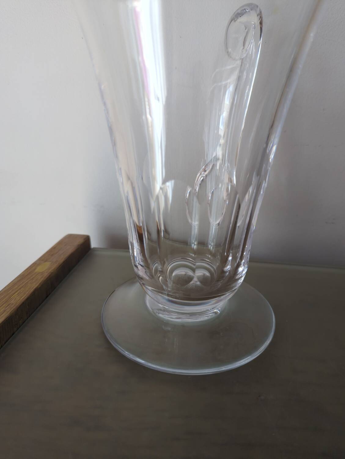 Large Vannes crystal pitcher
