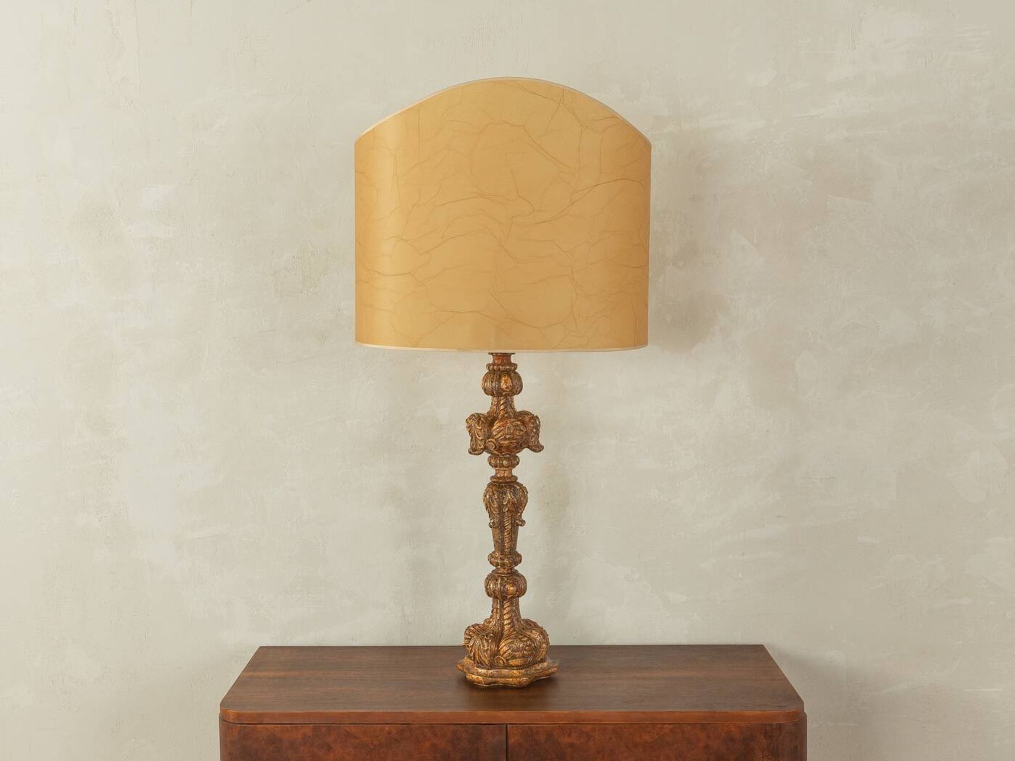Lampe de table baroque, fabriquée à la main dans les années 1960