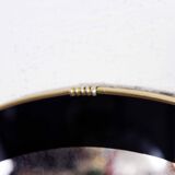 Black and gold 60s round mirror