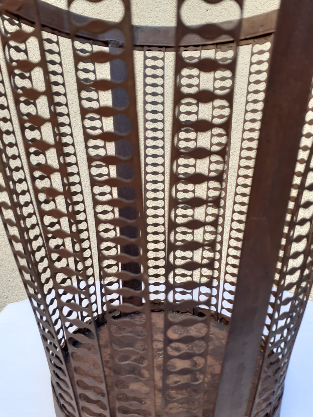 Vintage metal wastepaper basket