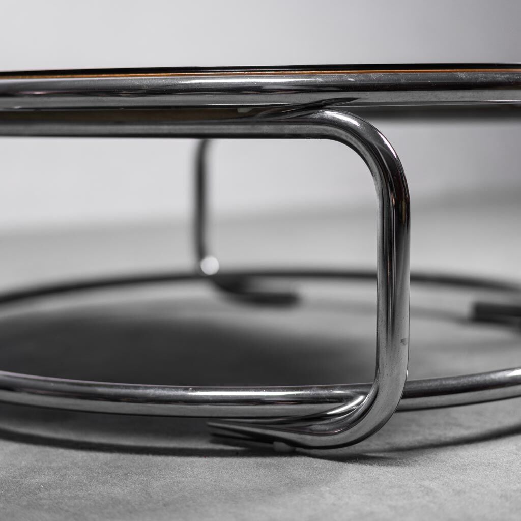 Coffee table metal glass 70s vintage modern