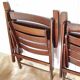 Pair of folding wooden armchairs