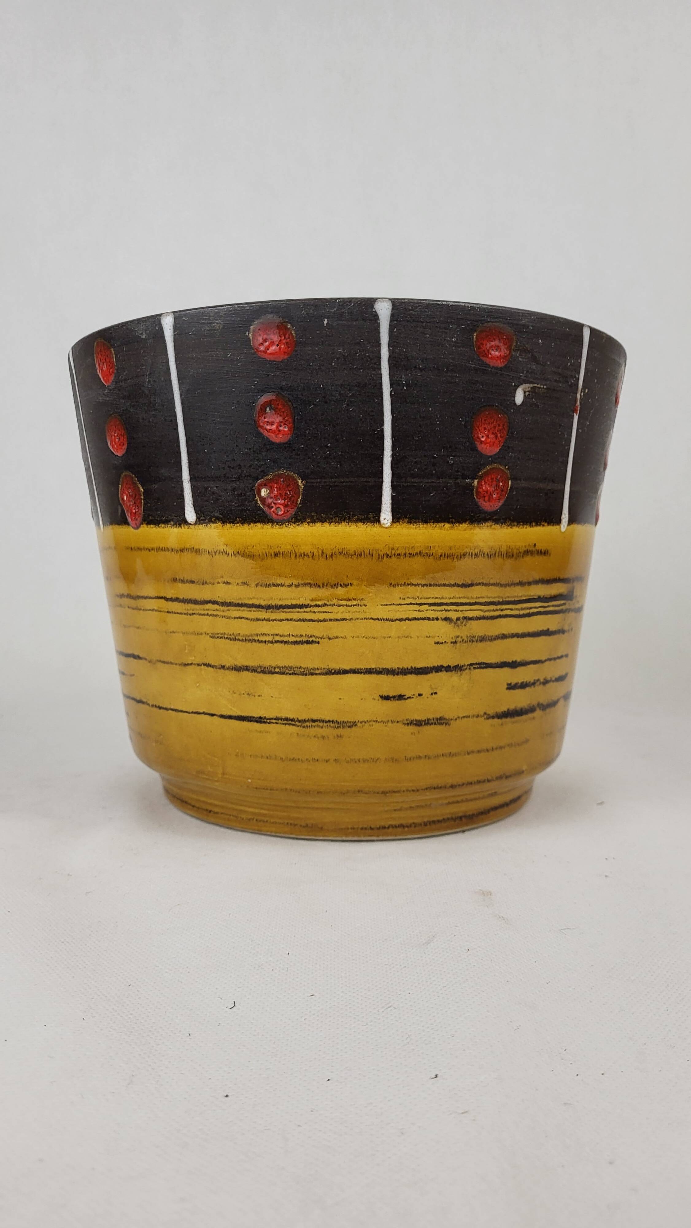 Vintage ceramic pot cover 60 Scheurich