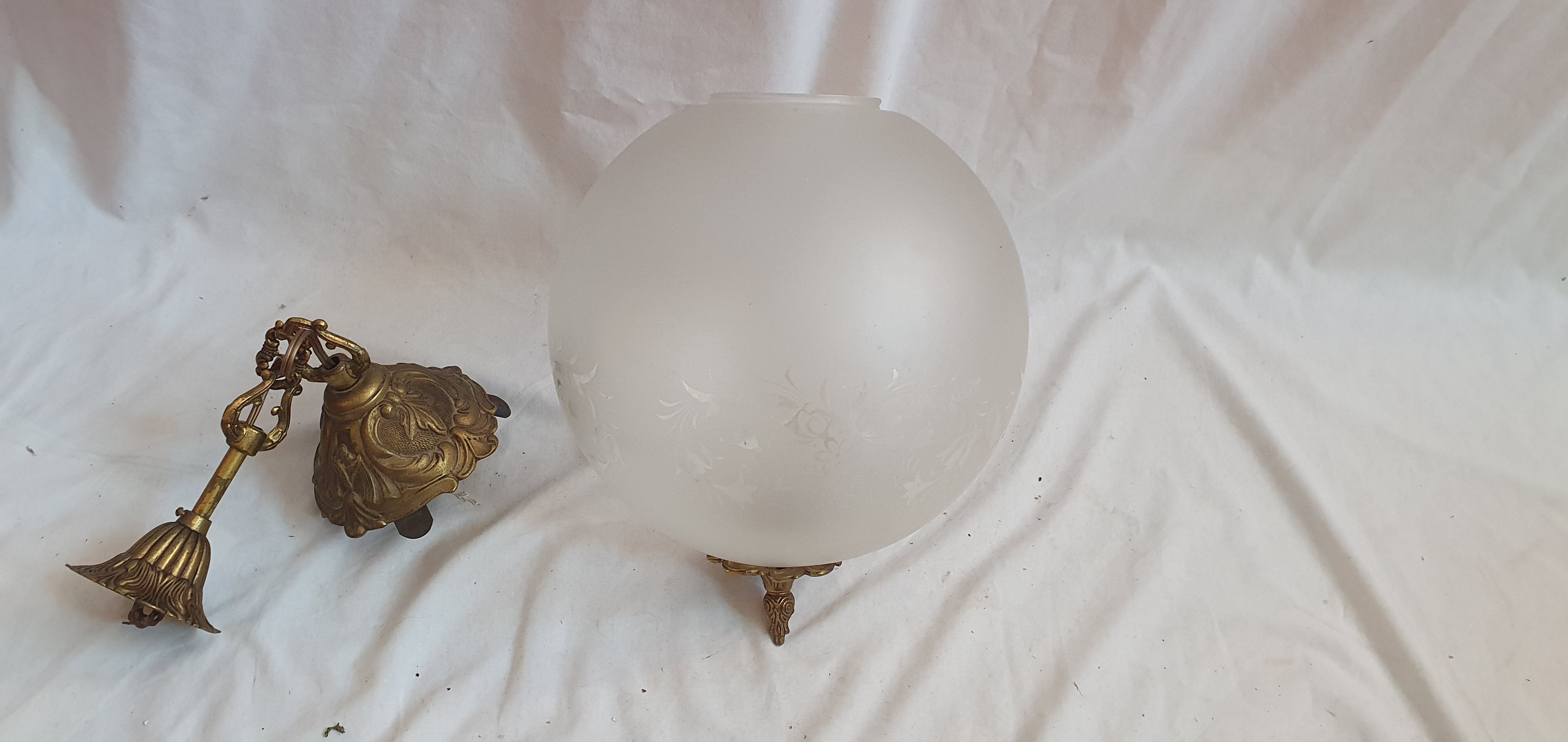 Suspension ball glass & bronze